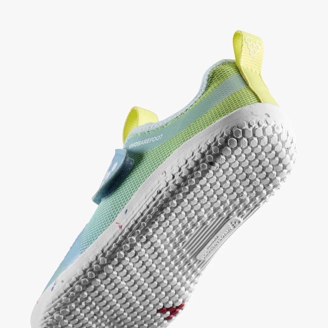 Кроссовки Vivobarefoot Primus Sport IV — детская модель, светлый голубовато-зелёный, фото 7