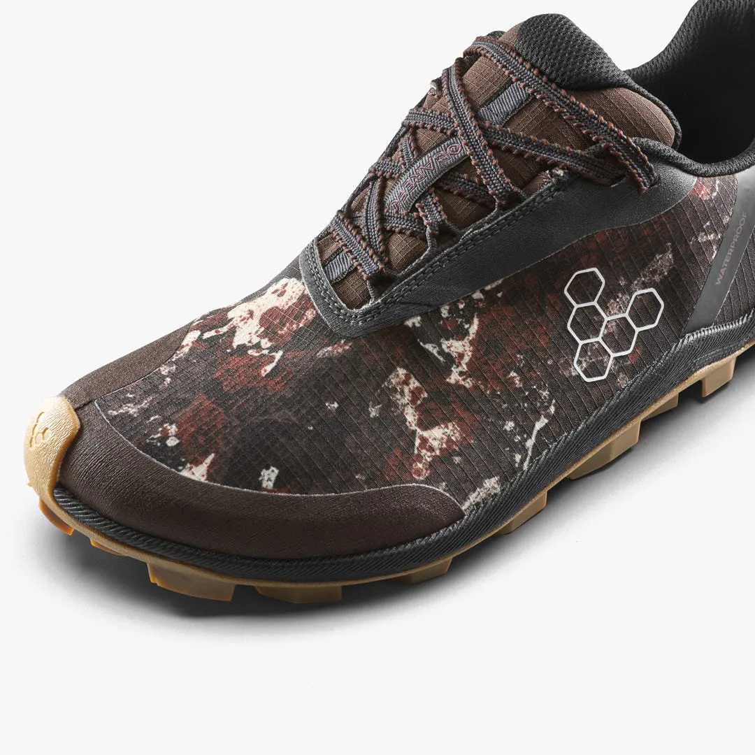 Кроссовки Vivobarefoot Primus Trail Flow Waterproof — женская модель, серо-коричневый с узором, фото 6