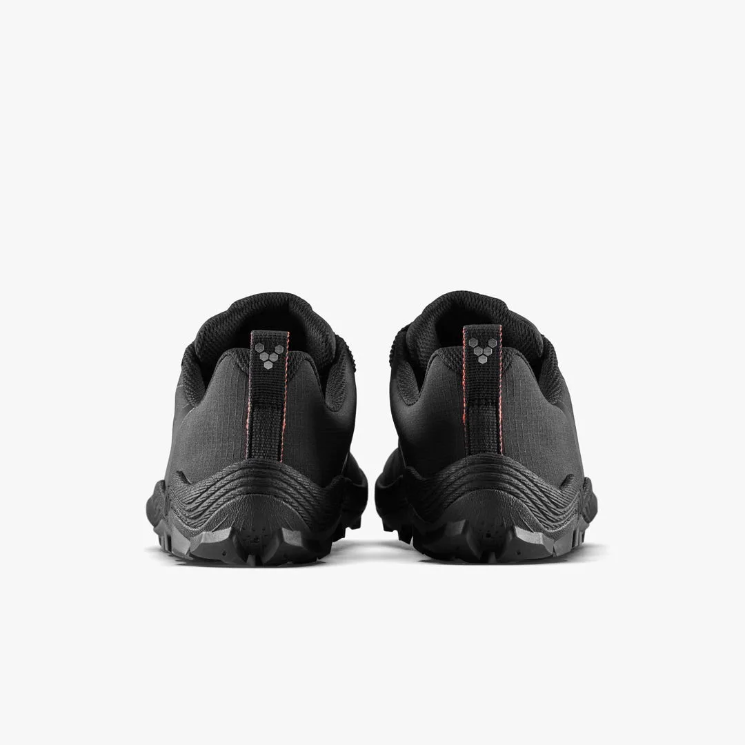 Кроссовки Vivobarefoot Primus Trail Flow Waterproof — женская модель, чёрный с красным, фото 5