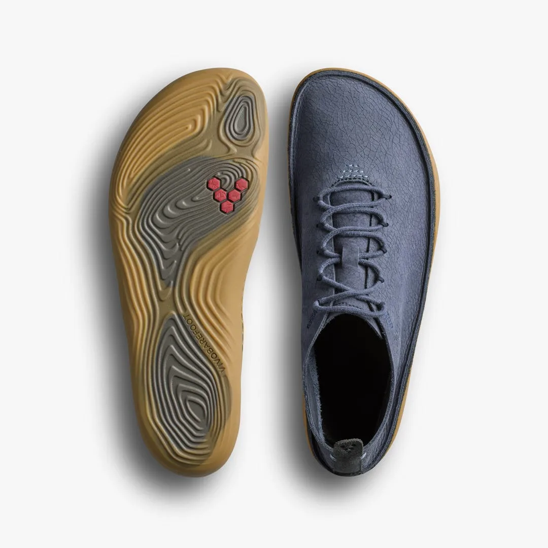 Мокасины Vivobarefoot Sensus Moc Lace Up Cracked Leather — мужская модель, морской синий, фото 2
