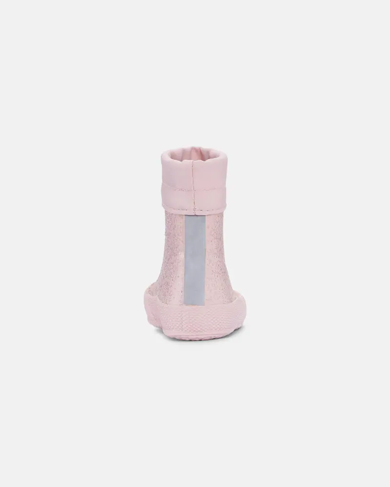 Детские босоногие резиновые сапоги Bundgaard Malik Old Rose Sparkle, фото 3